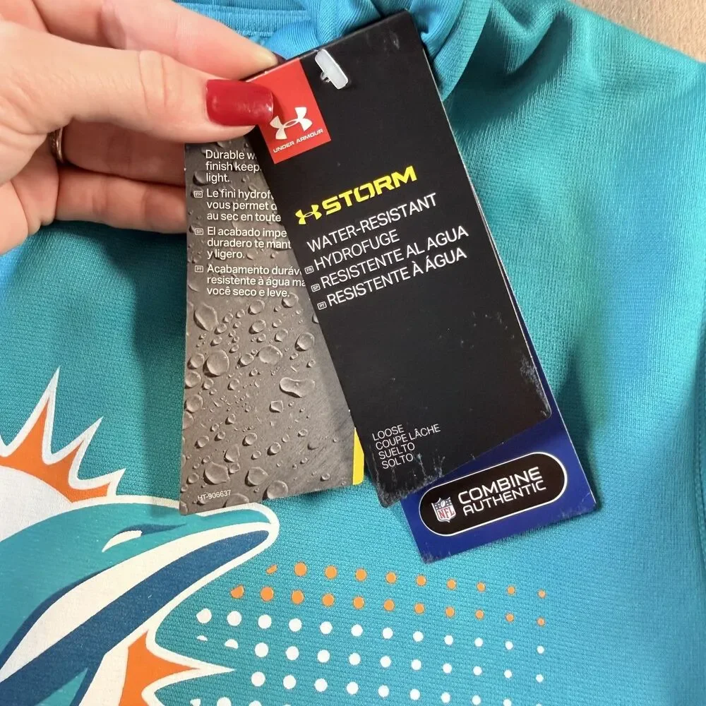 NWT Miami Dolphins Water Resisitant Cold Gear Sz. Large Under Armor